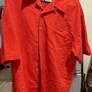 Men’s size large PGA Tour collection, short sleeve button down 100% silk